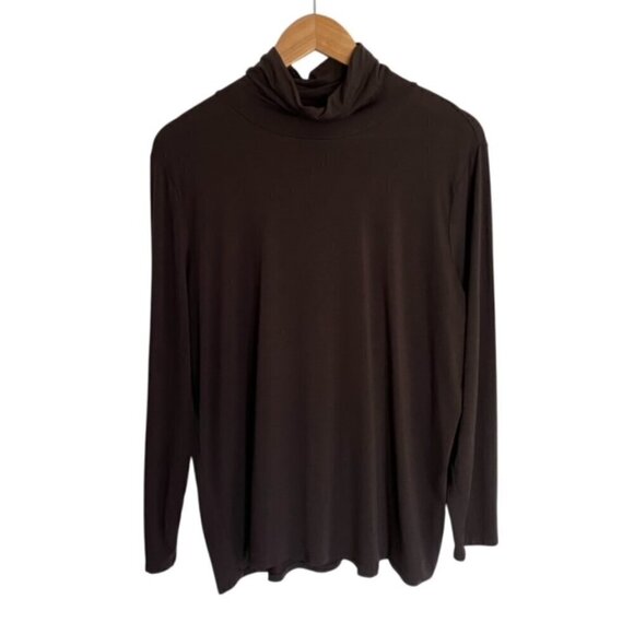 Eileen Fisher Tops - Eileen Fisher Brown Turtleneck Top XLarge